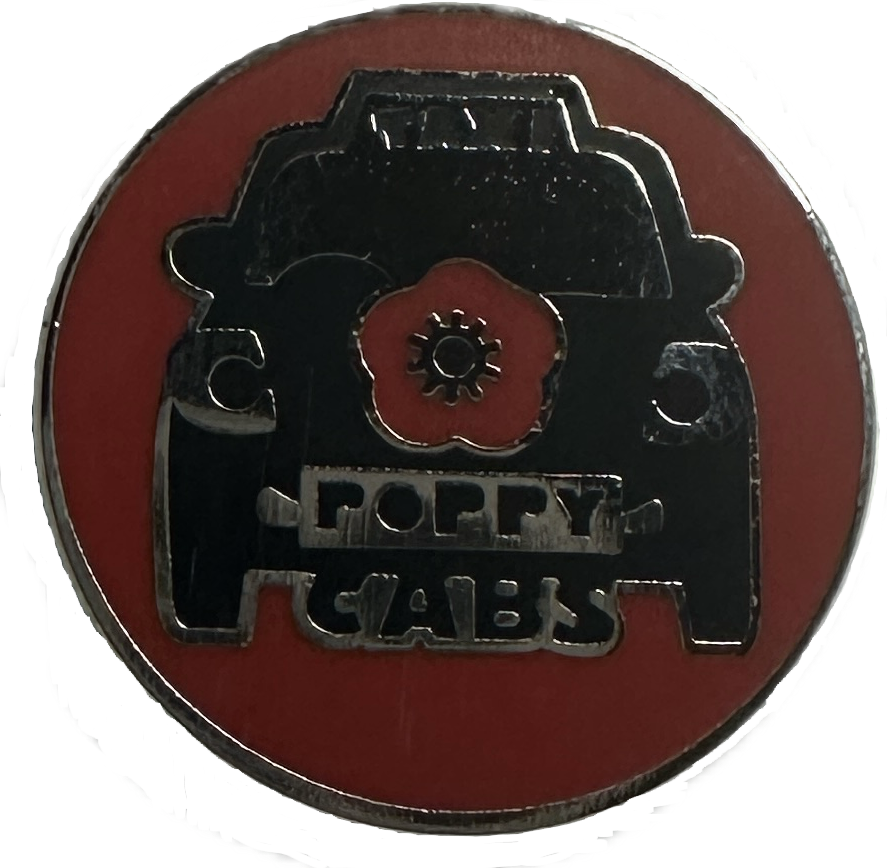 The original Poppy Cab round badge